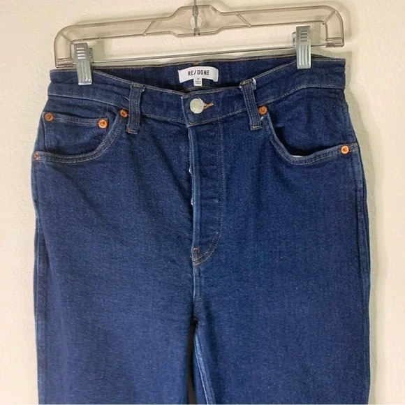 Redone jeans 90s high rise loose button fly jeans rigid like blue 28 - Picture 10 of 11